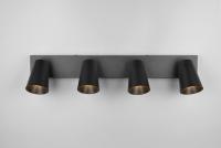 TRIO - Спот четворен, черен и златен ринг SHARP 817100432 4x GU10 10W черен (5)