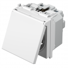 TEM - VM11MM Socket Schuko 2P+E 16A 2M with cover, color White matt, Modul