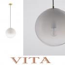 NOVA LUCE - Pendant lamp D:30, H:120 cm.    9028836   VITA ⚡ LED E27 ⚡ 1x12W ⚡ 230V ⚡ IP20 ✴ Brass Gold/White 