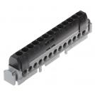 LEGRAND - Terminal block with base 12 outputs 1x6-25mm2 - 12x1.5-16mm2 black SKU 4854