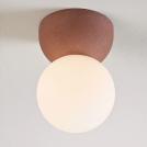 NOVA LUCE - Ceiling light  Ø8, H:12 cm.   9577016  ZERO ⚡ G9 ⚡ 1x5W ⚡ 100-240V ⚡ IP20 ✴ Opal glass/Red concrete