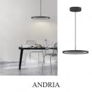 NOVA LUCE - Димируем пендел  Ø40, В:180 см.  9212909  ANDRIA ⚡ LED 30W ⚡ 2221Lm ⚡ 3000K ⚡ 230V ⚡ IP20 ✴ Пясъчно черен