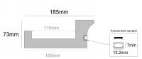 RAY DECOR - Decorative XPS profile for installing LED lighting 73х185x2000mm RP172 (2)