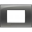 BTICINO - LNA4803KF Square cover plate 3 modules - London smoke
