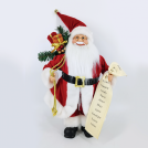 ACA LIGHTING - DECO FABRIC SANTA CLAUS WITH GIFT LIST 45CM  X124503