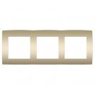 ACA LIGHTING - PRIME 3 GANG FRAME IP20 MATT CHAMPAGNE 1000119204
