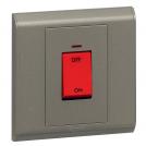 LEGRAND - 617376 Бойлерен ключ 45А с индикация Belanko тъмно сив