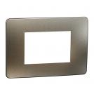 SCHNEIDER ELECTRIC - NU270351М New Unica - cover frame - 1 gang - 3 module - bronze/ ivory mirror surface