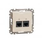 SCHNEIDER ELECTRIC - SDD112462 Sedna Design & Elements - CAT 6 UTP, 2x RJ45, beige