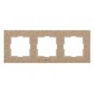 PANASONIC - 3gang Frame Coriansand Stone WKTF08033CS