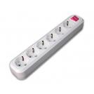 MAKEL - 6 Gang Multiple Earthed Socket with Switch, without Cable MGP231