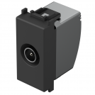 TEM - KM11SB Socket TV terminal 1db 1M, color Black matt, Modul