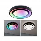 PAULMANN - LED Плафон  70544  RAINBOW with rainbow effect⚡RGBW+⚡750lm⚡230V⚡22W dimmable✴Черен/Бял