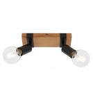 VIVALUX - Linear ceiling spotlight SP743-2L LORENZO wood+black 2хЕ27 2x60W VIV004888