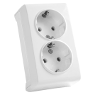 VIKO - Vera - Double Socket surface mounting white 2P+E 90681056