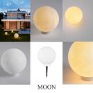 NOVA LUCE - Garden sphere with spike Ø25, H:25 cm.  9186718  MOON ⚡ LED E14 ⚡ 1x5W ⚡ 100-240V ⚡ IP65 ✴ White Fiber Resign
