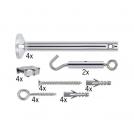 PAULMANN - Комплект скоба + дефлектор (4 бр.) за въжена осветителна система 17834 Rope system mounting set bracket + deflector 4-pack✴Хром