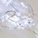 ACA LIGHTING - LED STRING LIGHTS WITH SILVER COPPER WIRE,  cool white light, IP20  XSW20W2ASTAR