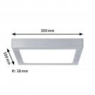 PAULMANN - 70650 LED Panel Lunar eckig 300x300mm◾ 16W ◾1300lm◾ 3000K✴Chrom matt (2)