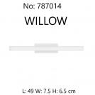 NOVA LUCE - Wall lamp ↕6.5cm,←→49cm   787014  WILLOW ⚡ LED 12W ⚡ 230V ⚡ 1174Lm ⚡ 3000K ⚡ IP44 ✴ White 