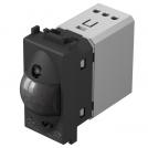 TEM - EM31SB Motion sensor PIR, 110°, range 8m @ h=1.2m, ≤ 80W, requires neutral, 2M, color Black mattt, Modul