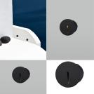 NOVA LUCE - Waterproof lamp for recessing into stairs/wall Ø:7, H:6.5 cm.  9136185 CIRCE ⚡ LED 3W ⚡ 170Lm ⚡ 3000K ⚡ 220-240V ⚡ IP54 ✴ Black 