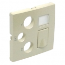 EFAPEL - Face plate for R - TV - SAT - RJ45 / R - TV - SAT - RJ45 - FO multimedia outlets PEARL 90770 TPE LOGUS 90