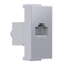 ACA LIGHTING - MODYS TELEPHONE SOCKET SILVER 1 M. RJ11 CAT.3 IP20 10101312440