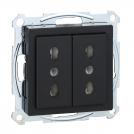 SCHNEIDER ELECTRIC - MTN2162-0414 Механизъм 2х контакт италиански с лицев панел антрацит System M