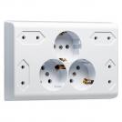 ATRA - Контакт седмица Мулти 1 Бял за скрит монтаж в една конзола 5701 250V 16A