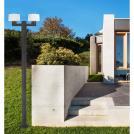 FARO -  MUFFIN 74435+74429 Dark grey structure pole lamp to muffin, blub´s 2L Shade