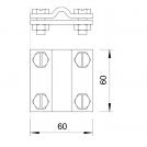 OBO BETTERMAN - Клема 60x60mm въже-шина Rd8-10 - FL30 стомана горещопоцинкована (3)