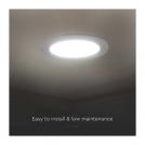 V-TAC - 6W LED Backlit Recessed Panel Round 3000K SKU: 7858 (1)