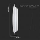 V-TAC - 36-72-36W LED Designer Dome Light Remote Control Color Change Dimmable Starry Cover SKU:2114951 (5)