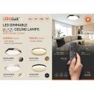 ULTRALUX - SPL7L72RC LED димираща ССТ плафониера с дистанционно управление, злато, max.72W, 3000K-6000К (2)