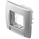 TEM - CM23ES Frame 2M IP44 for sockets, color Silver, Modul