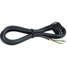 COmmel - Cable black with plug L-shaped H05VV-F 3x1.5mm2 2 meters Commel 0515