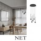 NOVA LUCE - Димируем пендел  Д:110, Ш:3.5, В:150 см.   9060219  NET ⚡ LED 27W ⚡ 1312Lm ⚡ 3000К ⚡ 220-240V ⚡ IP20 ✴ Черен