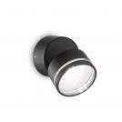 IDEAL LUX -   IP54 285504 OMEGA AP ROUND NERO 4000K