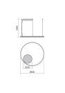 REDO GROUP - Пендел ORBIT 01-1912 ORBIT SU LED 42W 4000K D600 SAND WHITE (1)