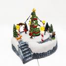 ACA LIGHTING - LED DECOR MULTICOLOR VILLAGE SKATE+MUSIC 3AA BAT 22Χ21,5Χ17CM X0339