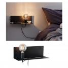 PAULMANN - Wall lamp with shelf  78920  DEVARA⚡E27⚡230V⚡max. 40W dimmable✴Black