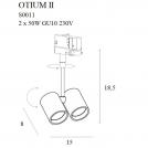 MAXLIGHT - OTIUM S0011, 2x50W GU10 230V (3)