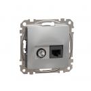 SCHNEIDER ELECTRIC - SDD113469T Sedna Design & Elements - TV + CAT 6 UTP, RJ45, aluminium