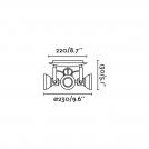 FARO - RING Grey ceiling lamp 4L Ref.40560 (1)