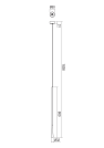 REDO GROUP - Пендел  ITO P01-1759 SU LED 800 WH WITHOUT CANOPY AND DRIVER  (1)