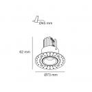 POLARIS LIGHTING - LED ЛУНА за вграждане VEGA кръгла Ø73/H62mm 7W 3000K 610lm 30° черна 1027 (1)