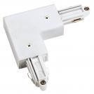 SLV - CORNER CONNECTOR for 1-phase high-voltage surface-mounted track, white, earth electrode inside 143061