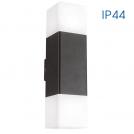 VIVALUX - Влагозащитен двоен фасаден аплик SAPORO/W 2 x E27 BK IP44  VIV004349