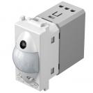 TEM - EM31PW PIR motion sensor, 110°, range 8m @ h=1.2m, 5A, requires neutral, 1M, color White gloss, Modul